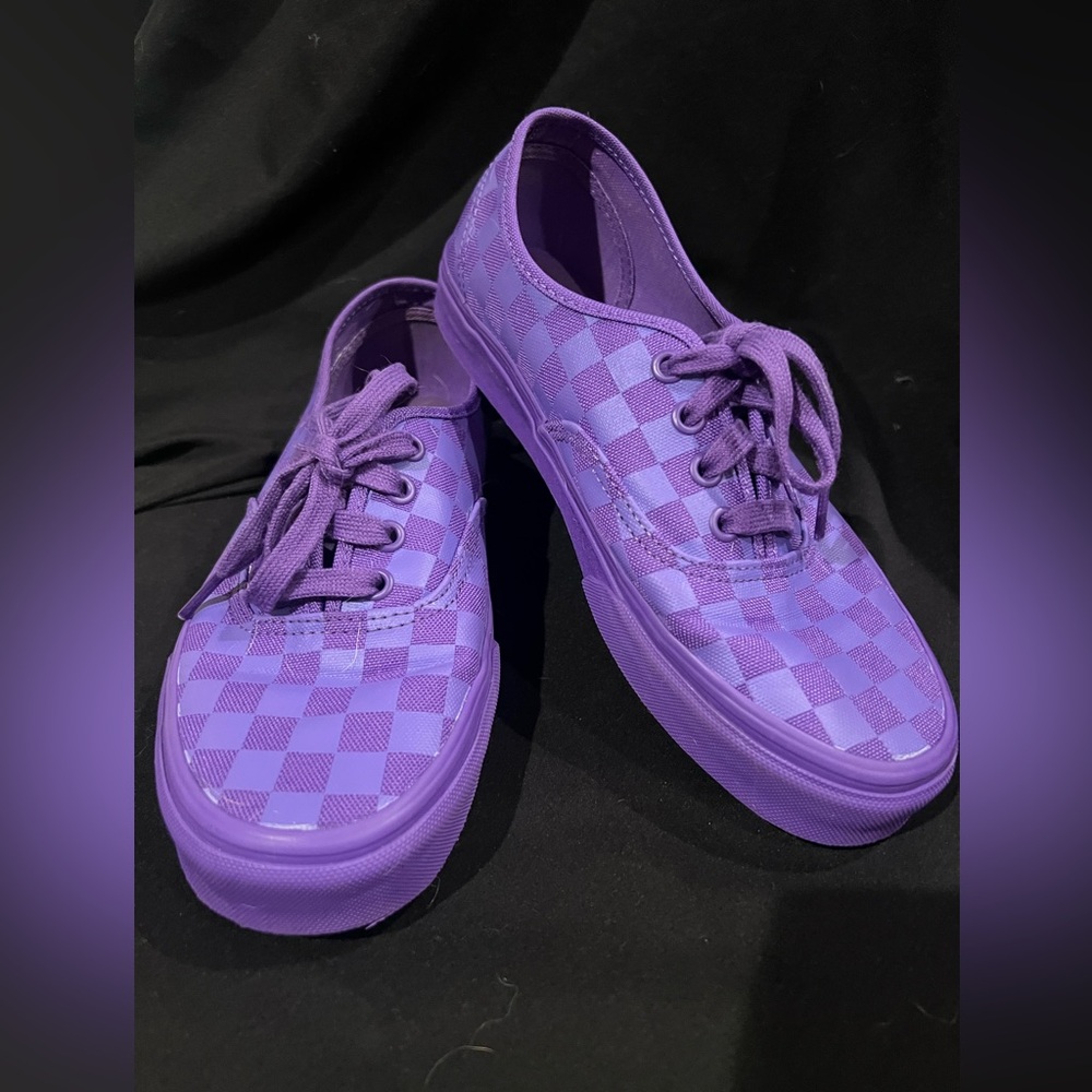 Vans Women's Lavender Checkered Sneakers